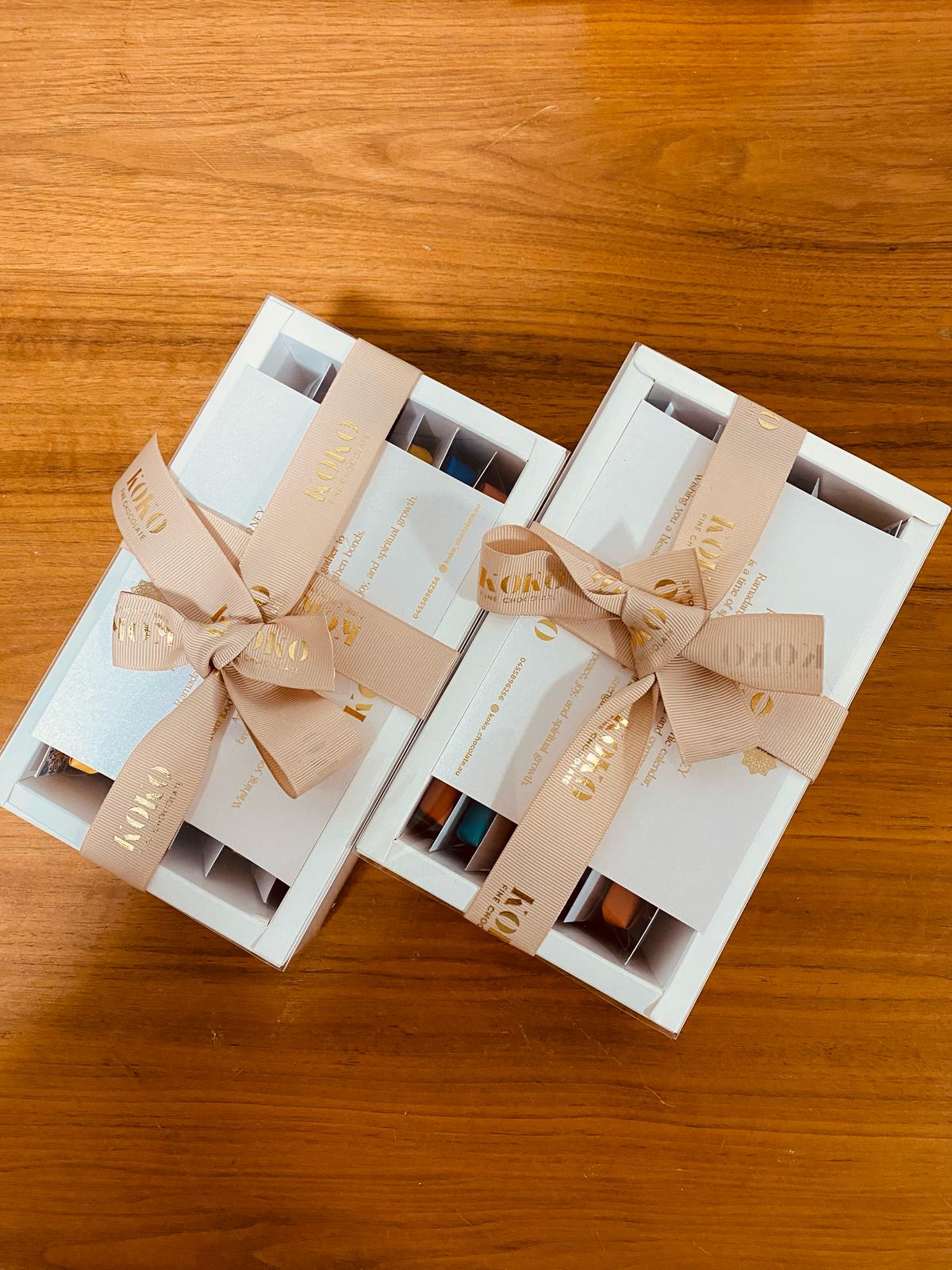 Elegant Eid Mubarak Chocolate Gift Box (15 Pieces)