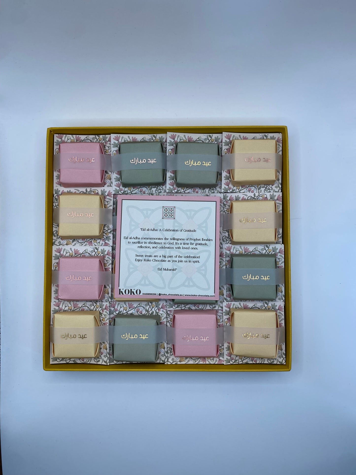Exclusive Eid Al Adha 16 pieces hard-card chocolate box